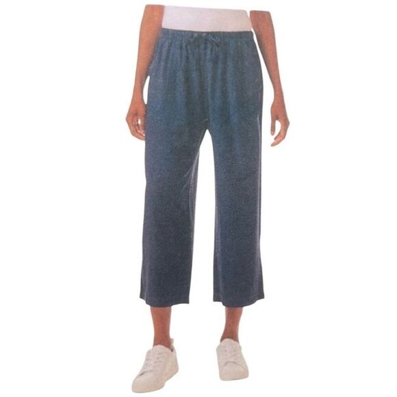 NWT SPLENDID Women’s Linen Blend Pants Size Large Wide Leg Blue Flowy Comfy New - Picture 9 of 9